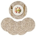thumbnail image 1 of VCVCOO Round Placemats Set of 4 Braided Place Mats Washable Table Mats for Dining Tables Wedding Holiday Party, 1 of 12