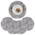 thumbnail image 1 of VCVCOO Set of 4 Placemat Round Braided Placemats 15 inch Table Mats for Dining Table Gray Woven Heat Resistant Place Mats, 1 of 12