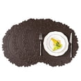 thumbnail image 1 of VCVCOO Vinyl Waterproof Placemats Set of 4, Round PU Table Mats, Stain Resistant, Heat Resistant Non-Slip Easy to Clean Placemat for Kitchen Dining Table, Conference Table, 1 of 10