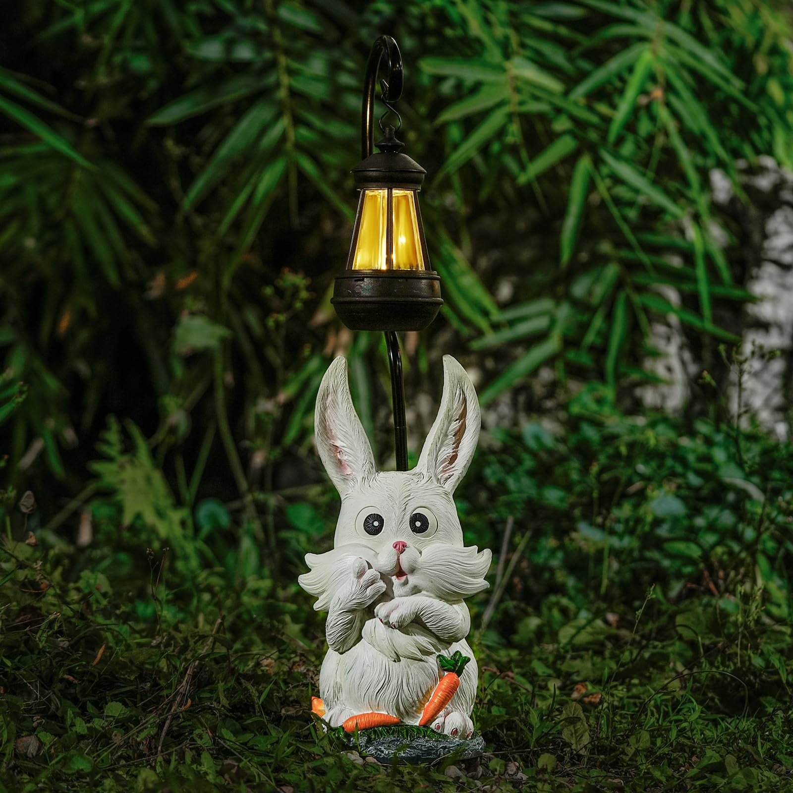 VChymm Solar Garden Statue Rabbit Figurine-19.3 inches Mothers Day ...