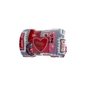 Crafted By Catherine Valentine's Day Plush Throw, Postal Print, Standard Size, All Ages