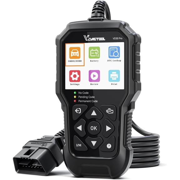 VD30PRO OBD2 Scanner Diagnostic Tool Check Engine Light Code Reader with Battery Voltage Testing for All CAN OBDII Car