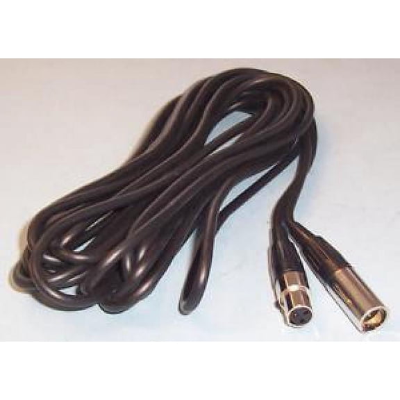 VDC - 3 Pin Mini XLR Female to Mini XLR Male Lead, 5m Black