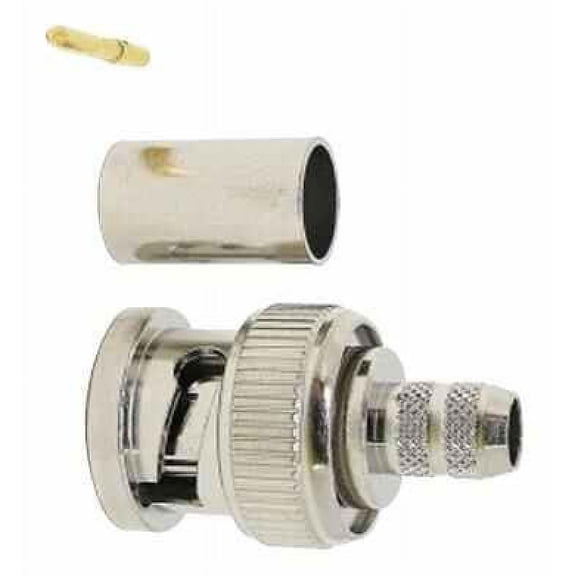 VDC - 75 ohm BNC Crimp Plug, DC to 3GHz - Solid RG59U Cable