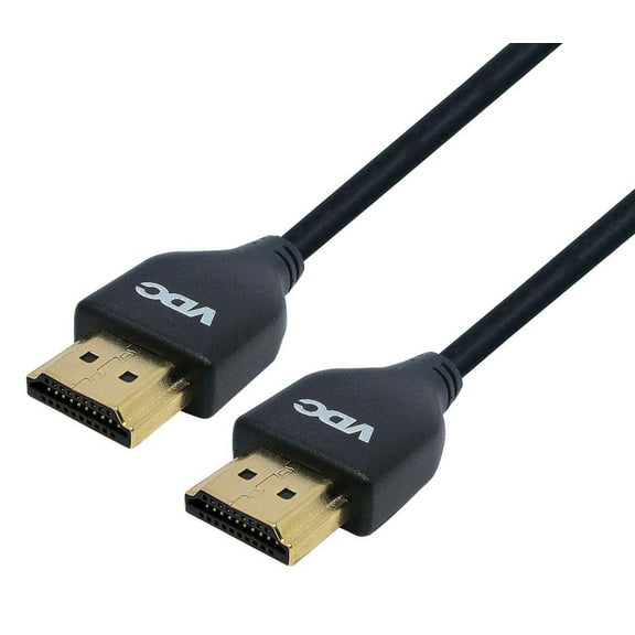 VDC High Speed 4K UHD HDMI Lead Male to Male Thin Ultra Flexible Cable 1.25m
