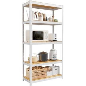VDEVY 5 Tier Closet Storage Shelves 36''W x 16''D x 72''H White Metal Storage Shelving Adjustable Heavy Duty Garage Shelves Utility Rack Organizer Shelf for Kitchen Pantry