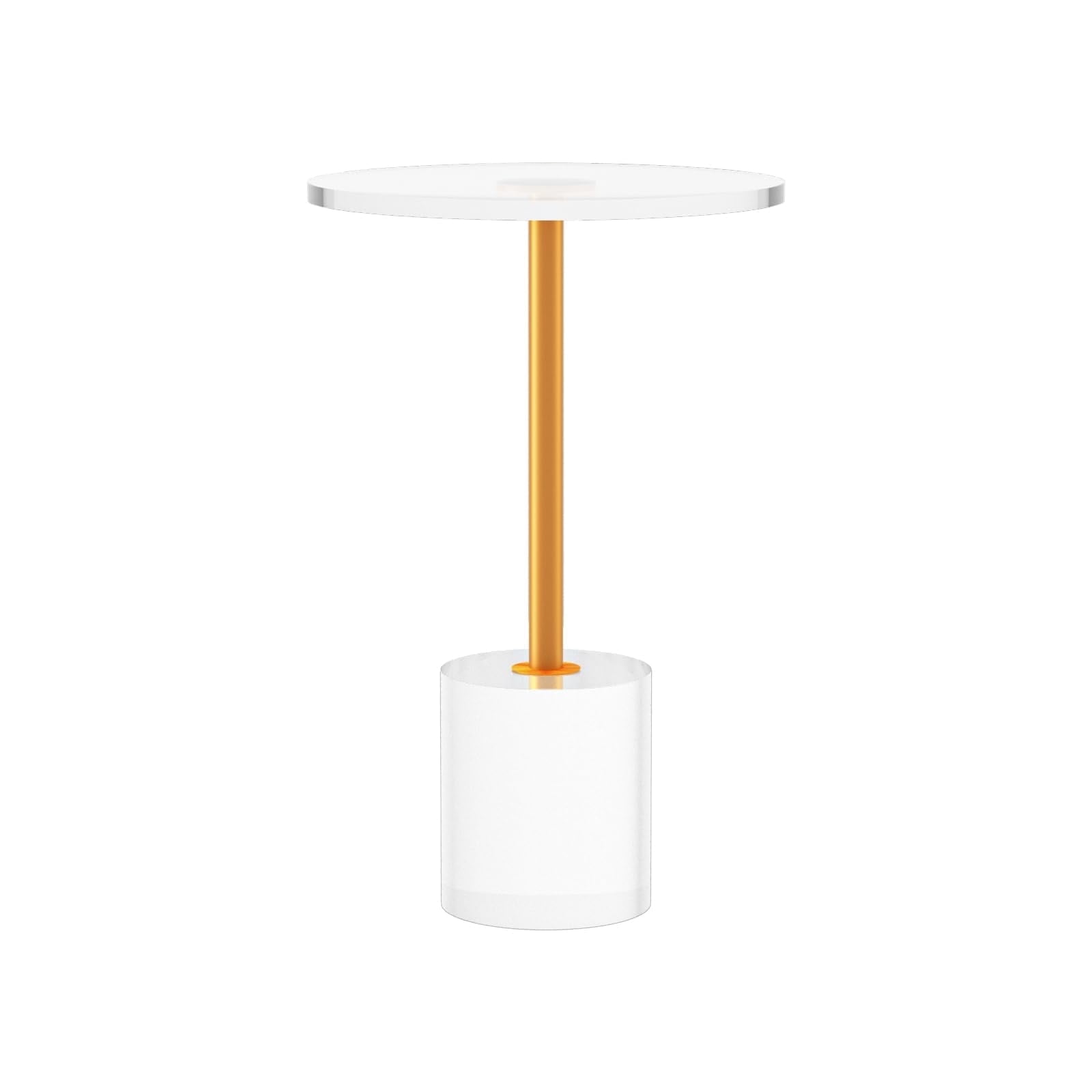 VDGPWA 14" Clear Round Acrylic End Table, Thick Side Table for Living ...
