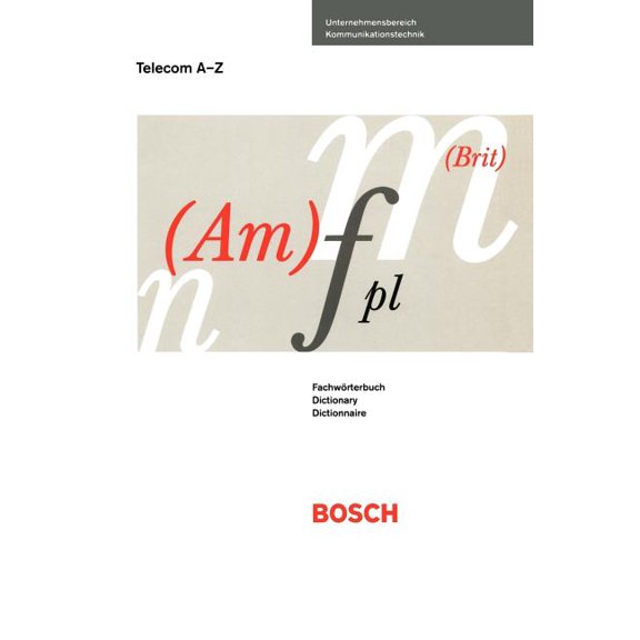 VDI-Buch Wrterbuch Der Telekommunikationstechnik / Dictionary of Telecommunication Technology / Dictionnaire Du Technique de Tl, (Paperback)