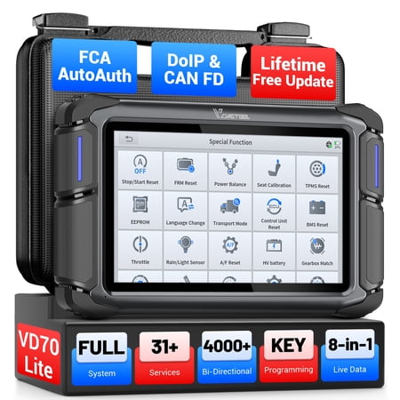 VDIAGTOOL Bidirectional Scan Tool VD70 Lite, OBD2 Scanner Diagnostic Tool with 31+ Resets, 2026 Scanner for Car, Full System Scan, Free Update