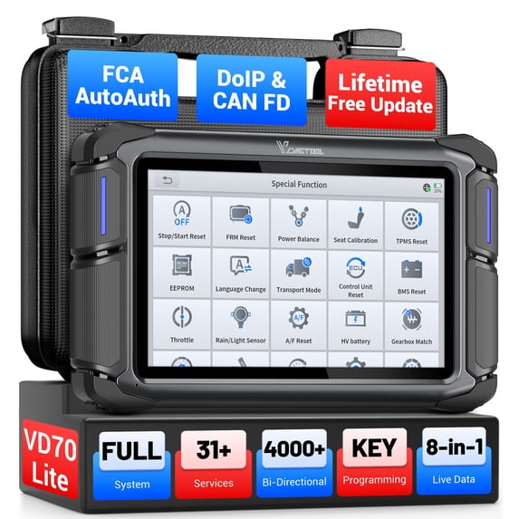 VDIAGTOOL Bidirectional Scan Tool VD70 Lite, OBD2 Scanner Diagnostic Tool with 31+ Resets, 2026 Scanner for Car, Full System Scan, Free Update