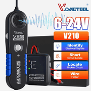 VDIAGTOOL V210 Automotive Wire Tracer Open & Short Circuit Finder, DC 6 42V Cable Tracker with LED Probe & Buzzer, Battery Powered Electrical Tester