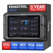 VDIAGTOOL Automotive Bidirectional Scan Tool VD70 OBD2 Scanner Diagnostic Tool with ECU Cod-ing, 36+ Resets, 3-Year Update