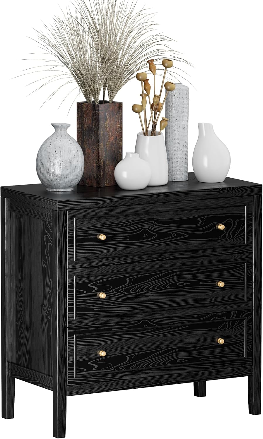 VDNEND 3 Drawer Dresser for Bedroom,Thickened Wooden Chests of Drawers ...