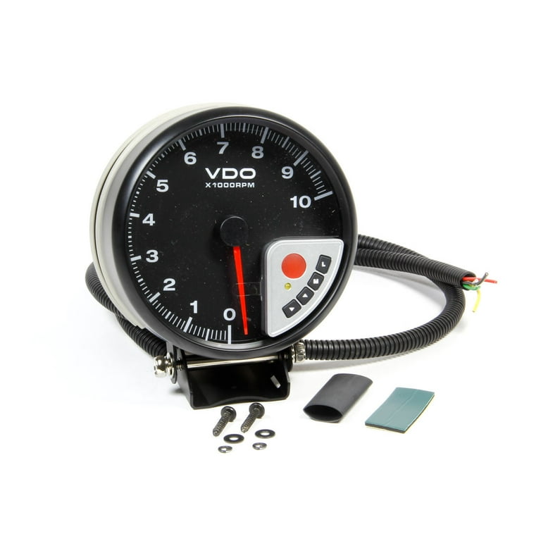 VDO 0-10K RPM PRT Performance Tachometer Black with Resettable Shift Point VDO 0-10K RPM PRT Performance Tachometer Black with Resettable Shift Point