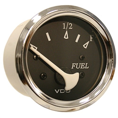 VDO Allentare Black Fuel Level Gauge Use w/Marine 24033 Ohm Fuel