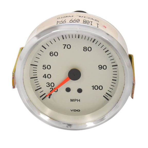 VDO Boat Speedometer | Baja 100 MPH 3 1/4 Inch Silver White