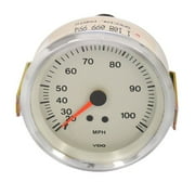 VDO Boat Speedometer | Baja 100 MPH 3 1/4 Inch Silver White