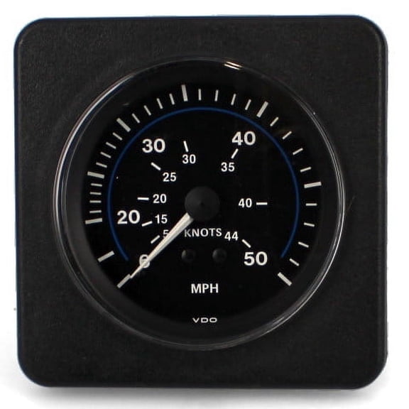 VDO Boat Speedometer Gauge 1 115 016 061A | 3 1/4 Inch Black White
