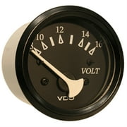 VDO Cockpit Marine 52mm 2-1/16 Voltmeter- Black Dial/Bezel