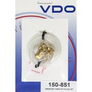 VDO Gauge Tubing - 6 ft - 1/8 in OD - Brass Fittings - Plastic - Kit 150-851