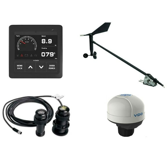 30" White and Black Contemporary Marine Navigation Kit for Sailboats