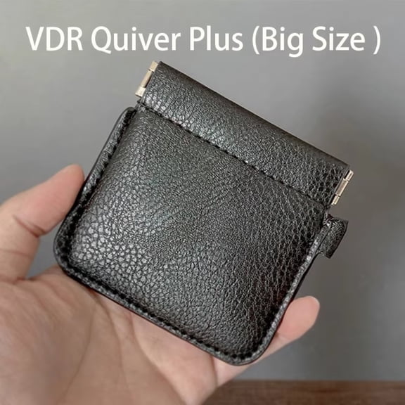 VDR Quiver Plus Magic Prop Leather Utility Device for Close-Up Coin Routines and Stage Performance Magic Tricks Professional Magician Accessories Props