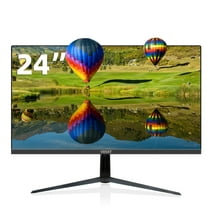 VDSXT 24 inch FHD 1080P 1920x1080 75hz 16:9 Flat Panel Ultrawide Computer Monitor Frameless Thin Ergonomic Tilt LED IPS 1ms 24" PC Display Screen Desktop Monitor HDMI+VGA Port With HDMI Cable