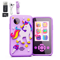 VDVO Kids Smart Phone for Girls Toy Camera Phone for Toddler Birthday Gifts for 3-8 Years Old Children with 32G SD Card Purple*1