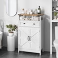 thumbnail image 1 of VEANERWOOD Farmhouse Bathroom Cabinet with Drawer & adjustable shelf, Floor Storage Cabinet for Bathroom, Kitchen, Living Room, 1 of 10