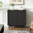 thumbnail image 1 of VEANERWOOD Fluted Cabinet with Storage, 2 Doors Sideboard Buffet Cabinet Modern Accent Cabinet, 1 of 10