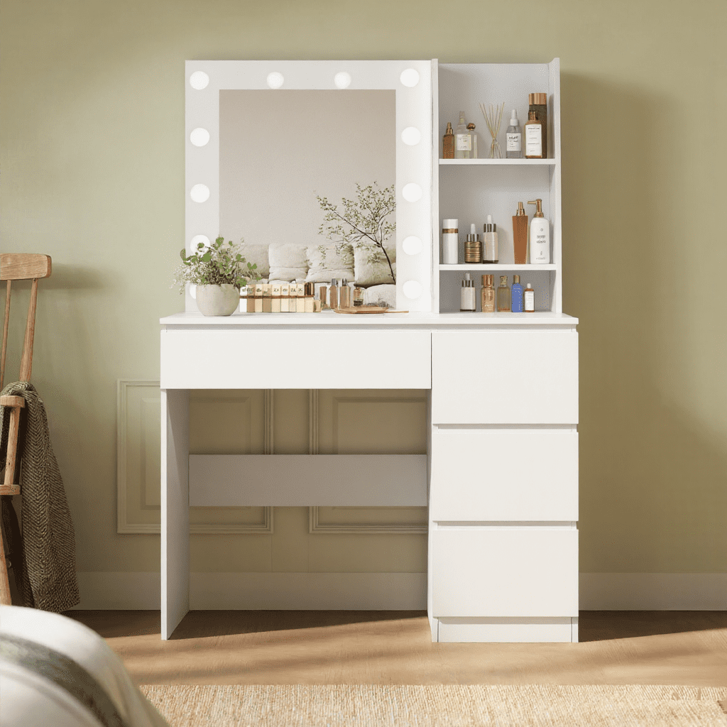 white christmas dresses Dressing Table With Light on Top of the Mirror main image 0