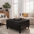 thumbnail image 1 of VEANERWOOD Modern Leather Storage Ottoman Bench with Button-Tufted for Entryway, Coffee Tables with Nail Trims for Living Room Bed Room Apartment, 1 of 10