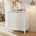 thumbnail image 1 of VEANERWOOD Wine Bar Cabinet with 2 Door Fluted Texture, Kitchen Sideboard Buffet with Wine Rack&Glass Holder for Living Room, 1 of 10