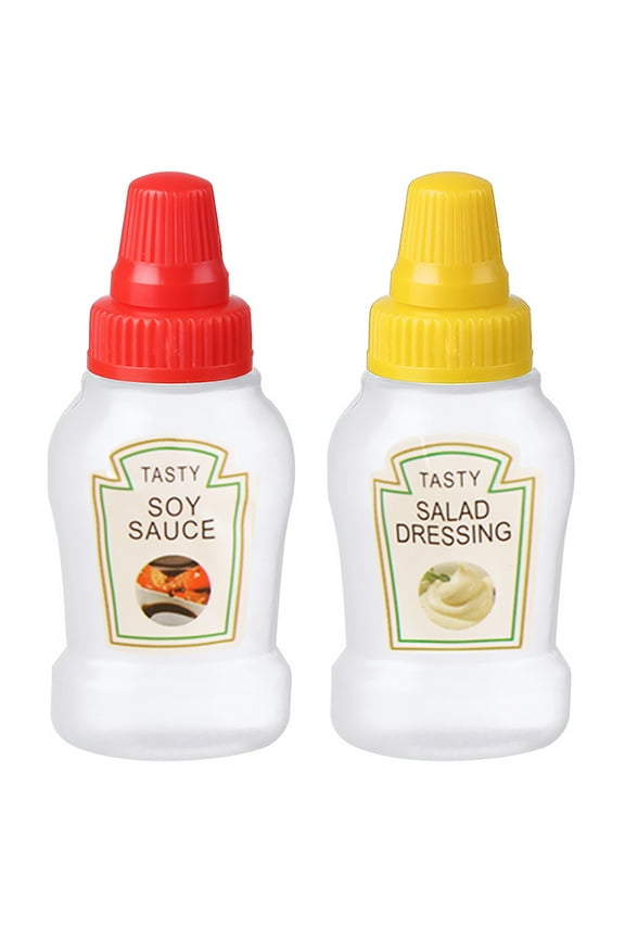 1 Set Sauce Squeeze Bottles Leak-proof Mini Condiment Squeeze Bottles Salad Dressing Jars for Picnic