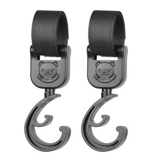 2 Pcs Stroller Hooks for Hanging, Portable Leather Style Stroller