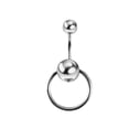 thumbnail image 1 of VEAREAR Fashion Women Circle Ball Belly Button Bar Navel Ring Body Piercing Jewelry, 1 of 5