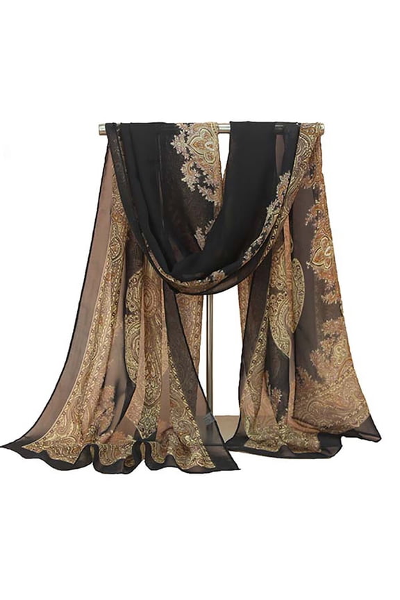 New product introduction,Women Fashion Long Soft Chiffon Flower Scarf Sheer Wrap Neck Shawl Stole Gift