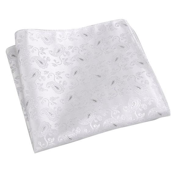 VEAREAR Pocket Square Vintage Pattern Breathable Men Striped Paisley Handkerchief for Wedding