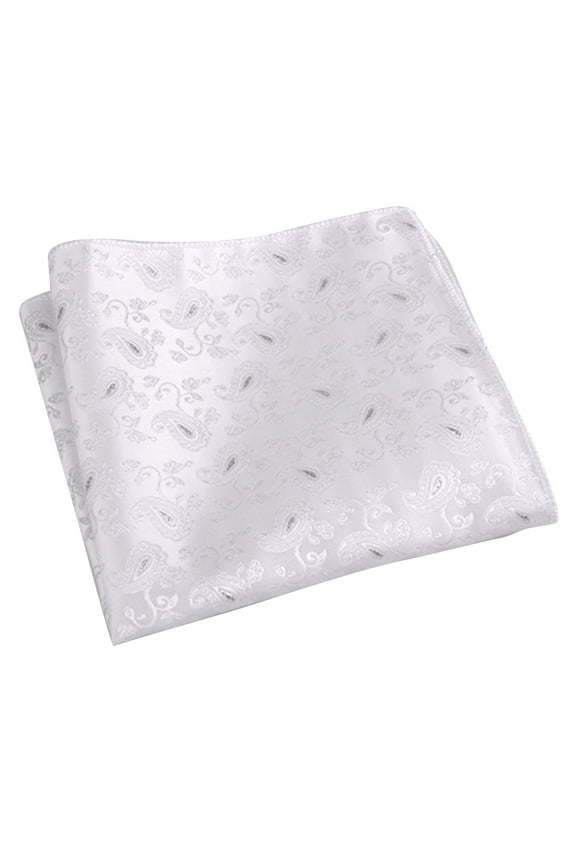 Pocket Square Vintage Pattern Breathable Men Striped Paisley Handkerchief for Wedding