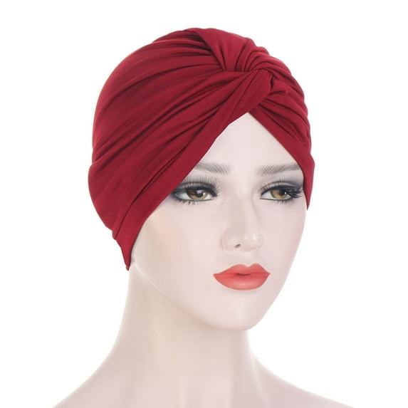 VEAREAR Women Headscarf All-match Four Seasons Protective Comfortable Hair Loss Cover Warp Knitting Head Wrap for Taking Shower