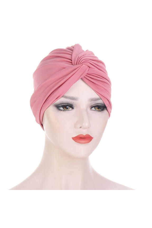 Women Headscarf All-match Four Seasons Protective Comfortable Hair Loss Cover Warp Knitting Head Wrap for Taking Shower