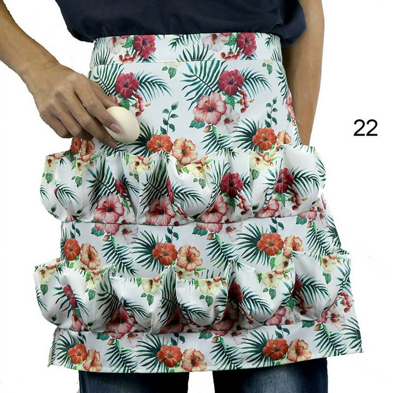 Egg Collecting Apron With flowers