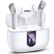 VEAT00L Bluetooth Headphone True Wireless Earbuds 65H Playback Power Display Earphones with Wireless Charging Case IPX7 Waterproof in-Ear Earbuds with Mic for T
