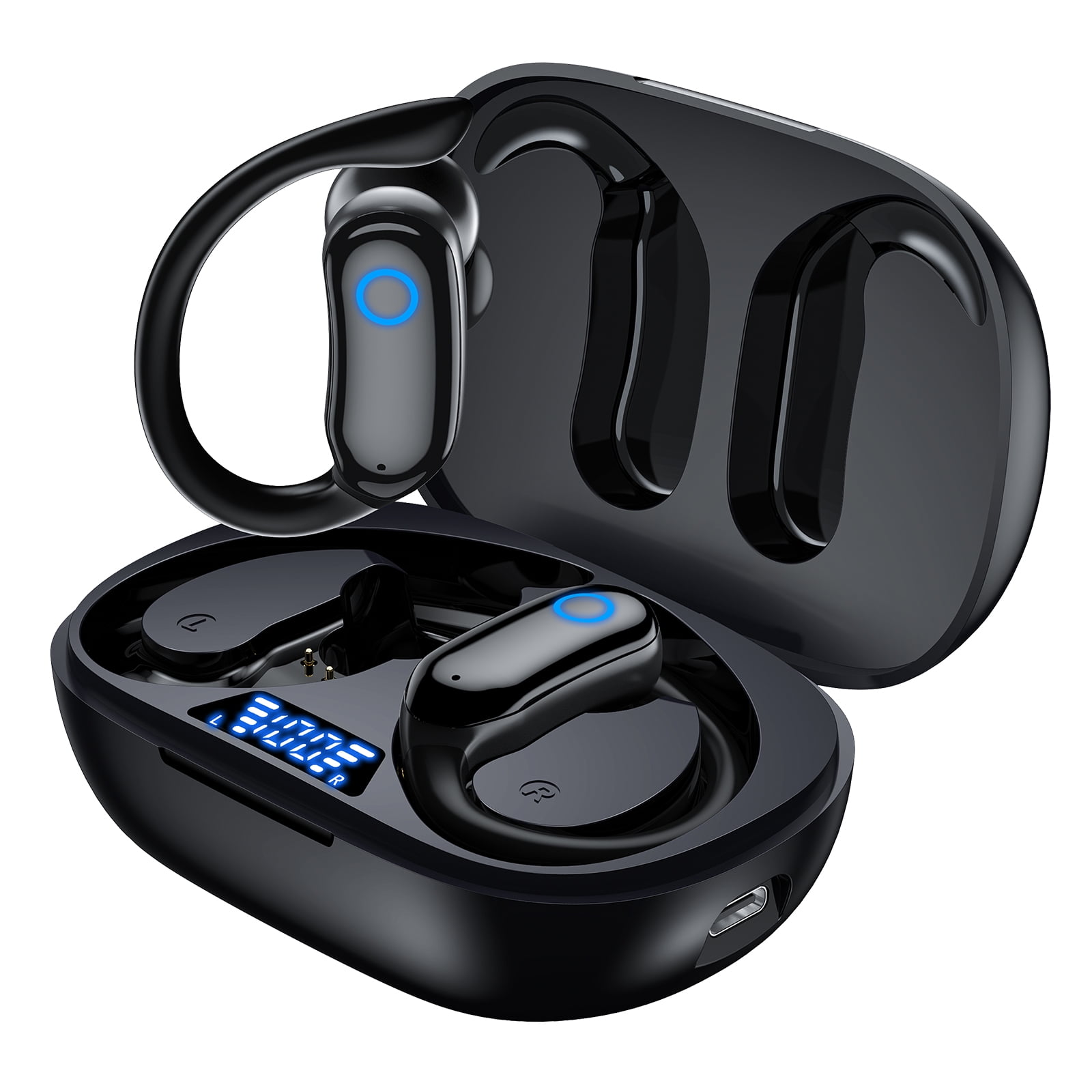 Stiive Bluetooth Headphones, 5.3 Wireless Sports Earbuds IPX7 Waterproof  with Mic, Stereo Sweatproof in-Ear Earphones, Noise Cancelling Headsets for
