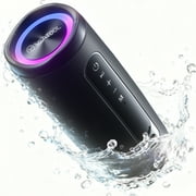 VEAT00L Bluetooth Speaker: Waterproof, 30H Playtime, Powerful Bass, BT5.4, LED Lights, TWS Pairing - Ideal for Home, Party, Beach