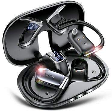 VEAT00L T26 Open Ear Earbuds, Bluetooth 5.4 Wireless Headphone,Lightweight,Air Conduction Earphones,Powerful Sound,ENC Mic Clear Call,Wireless Earbuds with Ear Hooks,IPX7,56H Playtime,Running,Workout