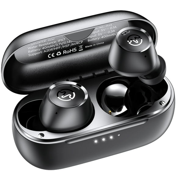 VEAT00L M14 Wireless Earbuds Bluetooth 5.3 in Ear Light-Weight Headphones Built-in Mics, 50 Hours Playtime, IPX7, Immersive Premium Sound Mini Earphones Long Distance Connection Headset