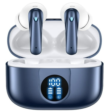 VEAT00L P91 Wireless Earbuds, Bluetooth Headphones V5.4 Stereo Ear buds with Noise Cancelling Mics, 60H Playback Mini Case with Dual LED Display, IP7 Waterproof in-Ear Earphones for Android iOS