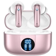 VEAT00L P91 Wireless Earbuds, Bluetooth Headphones V5.4 Stereo Ear buds with Noise Cancelling Mics, 60H Playback Mini Case with Dual LED Display, IP7 Waterproof