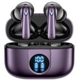 thumbnail image 1 of VEAT00L P91 Wireless Earbuds, Bluetooth Headphones V5.4 Stereo Ear buds with Noise Cancelling Mics, 60H Playback Mini Case with Dual LED Display, IP7 Waterproof in-Ear Earphones for Android iOS, 1 of 8